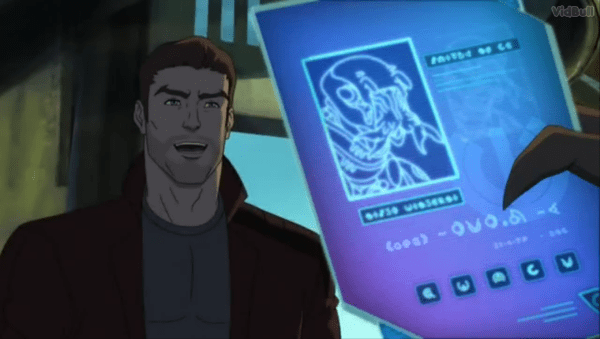 A fun little sight gag where Star-Lord tries to pass that ID card off as his own.